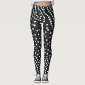 Black and White  Design Leggings レギンス (正面)