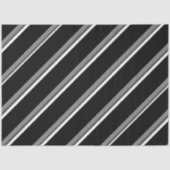 Black and White Diagonal Stripes Tissue Wrap Paper 薄葉紙 (正面)