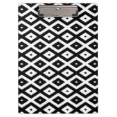 Black and white diamond pattern クリップボード (正面)