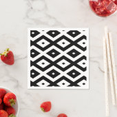 Black and white diamond pattern スタンダードカクテルナプキン (インサイチュ)