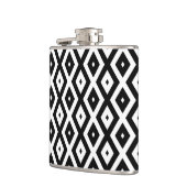 Black and white diamond pattern フラスク (左)