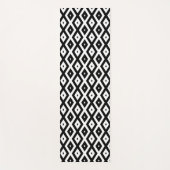 Black and white diamond pattern ヨガマット (正面)