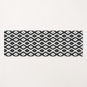 Black and white diamond pattern ヨガマット (正面(横))