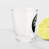 Black and White Disc Golf Silhouette ショットグラス (左)