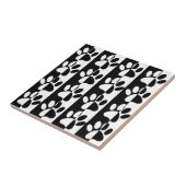 Black And White Dog Paws And Stripes Seamless タイル (側面)