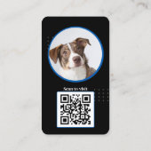 Black and White: Dog Photo Social Media  Business 名刺 (裏面)