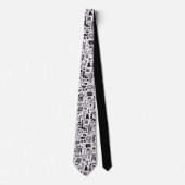 Black and White Doodles Custom Necktie ネクタイ (正面)