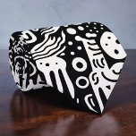Black and White Doodles Custom Necktie ネクタイ<br><div class="desc">A timeless and versatile accessory, this custom necktie features a classic black and white pattern. Perfect for adding a touch of sophistication to any outfit, whether it's for a formal event, a business meeting, or simply to elevate your everyday look. The crisp stripes create a stylish and refined appearance, making...</div>
