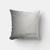 Black and white dot design fashionable pillow クッション (正面)