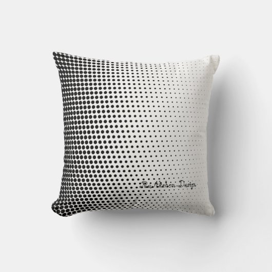 Black and white dot design fashionable pillow クッション (正面)