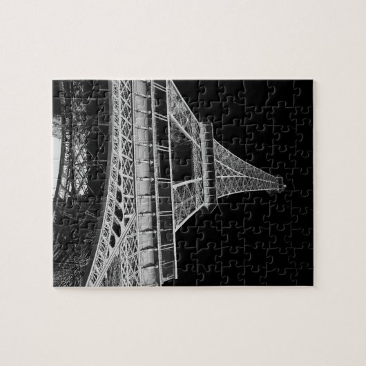 Black and White Eiffel Tower ジグソーパズル (横)