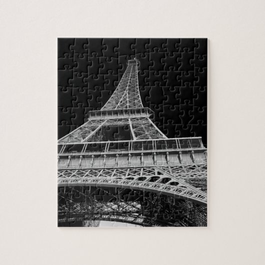 Black and White Eiffel Tower ジグソーパズル (縦)