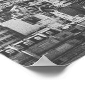 Black and White Eiffel Tower Paris Photography ポスター (角)