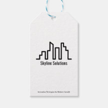 Black and White Elegant Holiday Branded Gift Tags