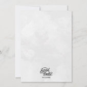 Black and White Elegant Minimalist Invitation 招待状 (裏面)