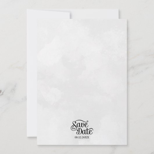 Black and White Elegant Minimalist Invitation 招待状 (裏面)
