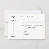 Black and White Elegant Minimalist RSVP | (正面)