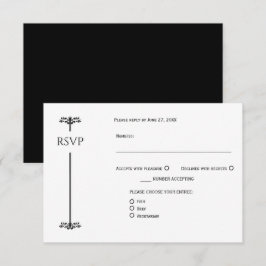 Black and White Elegant Minimalist RSVP |