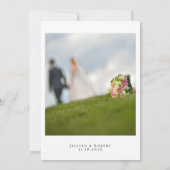 black and white elegant script wedding invitation 招待状 (裏面)