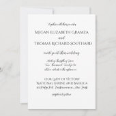 Black and White Elegant Simplicity Wedding Invite 招待状 (正面)
