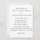 Black and White Elegant Simplicity Wedding Invite 招待状 (正面)