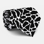 Black and White Elephant Print ネクタイ (ロール)