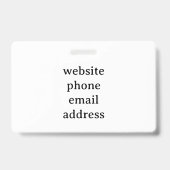 Black and White Equestrian Horse ID バッジ (裏面)