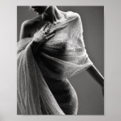 Black and White Fashion Model Poster ポスター (正面)