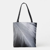 Black and White Feather Design Tote Bag トートバッグ (裏面)