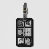 Black and White Film Reel ラゲッジタグ (正面縦)