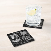 Black and White Film Reel Custom Photo スクエアペーパーコースター (インサイチュ)
