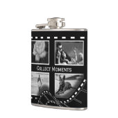 Black and White Film Reel Custom Photo フラスク (左)