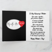 Black and White Fleur de lis Mother's Day  カード (内部)