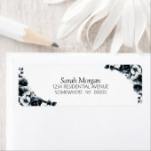 Black and White Floral ラベル (インサイチュ)