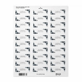 Black and White Floral ラベル (フルシート)