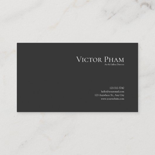 Black and White Floral Elegant Geometric 名刺 (裏面)