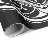 Black and white floral mandala  ラッピングペーパー (ロールコーナー)