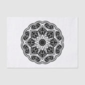 Black and white floral mandala 薄葉紙 (正面)
