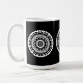 Black And White Floral Mandala Mug コーヒーマグカップ (左)