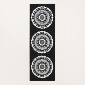 Black And White Floral Mandala Yoga Mat ヨガマット (裏面)