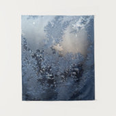 Black and white floral textile タペストリー (正面)