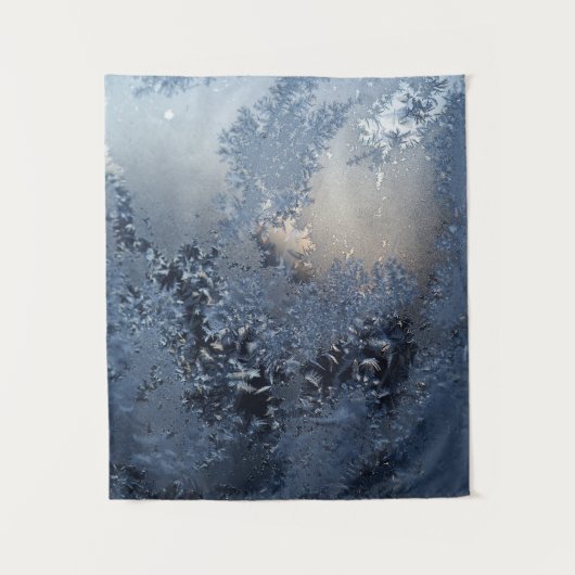 Black and white floral textile タペストリー (正面)