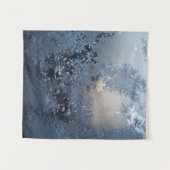 Black and white floral textile タペストリー (正面(横))