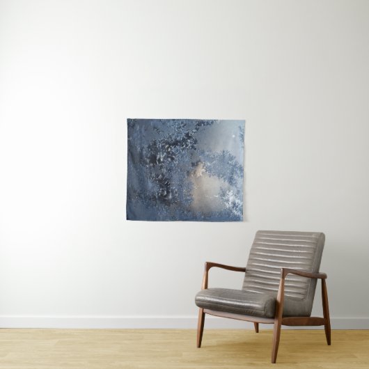 Black and white floral textile タペストリー (インサイチュ(横))