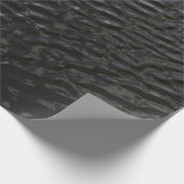 Black and white floral textile ラッピングペーパー (角)