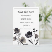 Black and White Floral Wedding セーブザデート (スタンド正面)