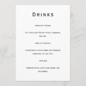 Black and White Floral Wedding メニュー (裏面)