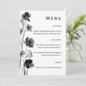 Black and White Floral Wedding メニュー (スタンド正面)