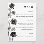 Black and White Floral Wedding メニュー (正面)