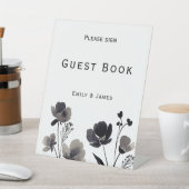 Black and White Floral Wedding 台座サイン (インサイチュ)